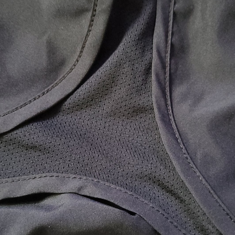 Nike Black Athletic Shorts with White Swoosh - Picture 4 of 5